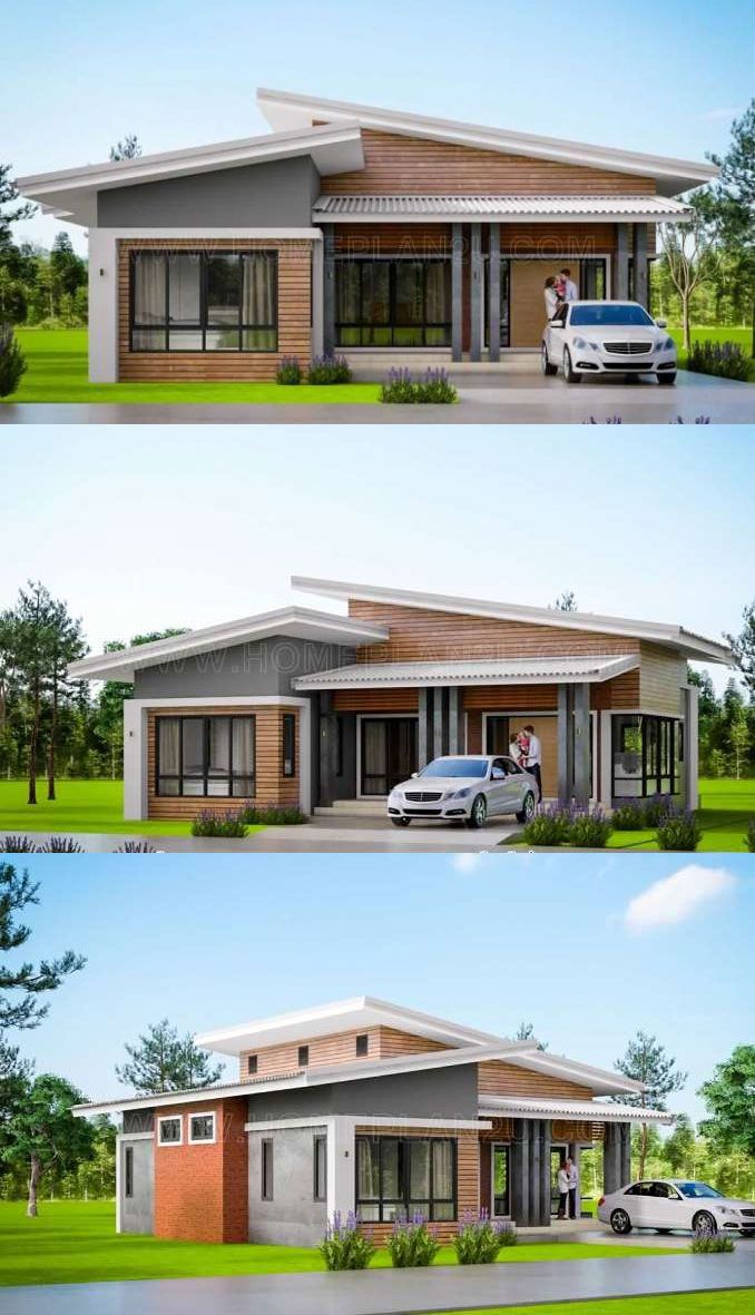 Contemporary Single Storey House With Three Bedrooms And Two Bathrooms