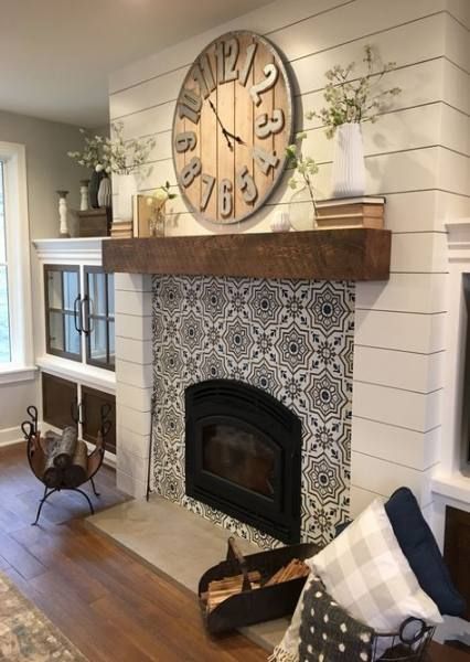 Wall Decor Living Room Clock Fireplaces Ideas