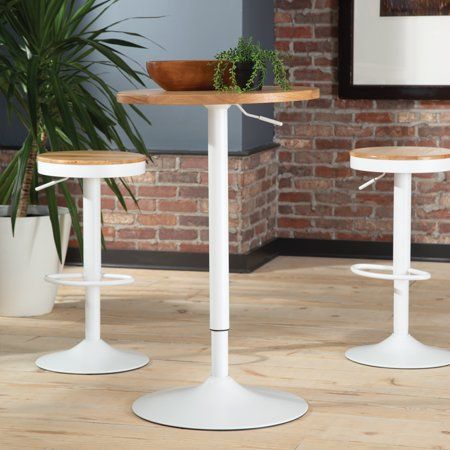 OFM Industrial Modern 33" to 42" Height Adjustable Pub Table .