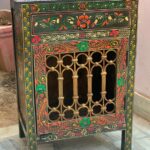 Embossed Painted Cupboard/wooden Hand Carved Cabinet/metal - Et