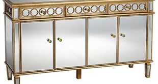 Elizabeth Gold Mirrored 4-Door Buffet Cabinet - #7Y986 | LampsPlus .