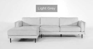 Shop Aquarius II Light Grey 2 Piece 120" Sectional With Left Arm .