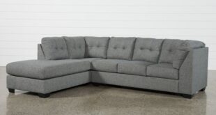 Arrowmask Charcoal 2 Piece 116" Sectional with Left Arm Facing .