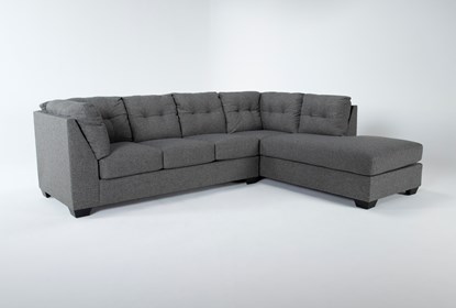 Arrowmask Charcoal 2 Piece 115" Full Sleeper Sectional With Right .