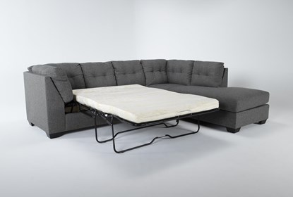 Arrowmask Charcoal 2 Piece 115" Full Sleeper Sectional With Right .