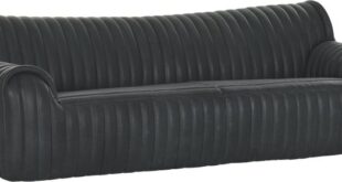 Aspen Leather Sofa - Black | Black leather sofas, Leather sofa .