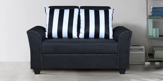 Fiesta 2 Seater Sofa in Black & White Colour | Couch prices .