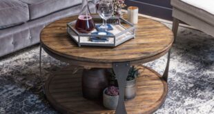 Blanton Round Coffee Table With Storage | Round coffee table .