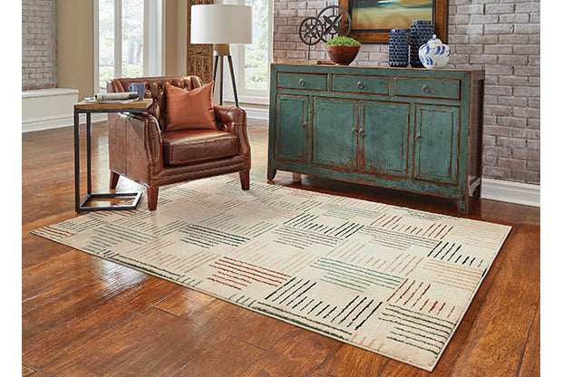 Sandstorm Casual Rug - Tan / Burnt Orange / Yellow — Crafters and .