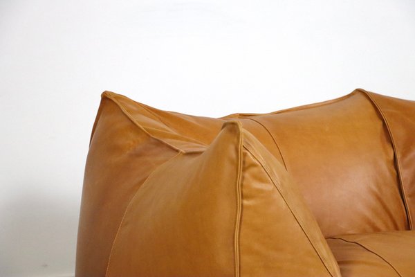 Le Bambole 2-Seater Sofa in Cognac Leather by Mario Bellini for .