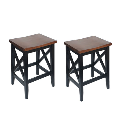 Candice Contemporary Farmhouse Wooden Barstools (Set of 2) – GDFStud