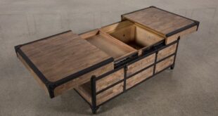 Cody Expandable Storage Trunk Coffee Table With Wheels | Coffee .