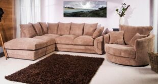 Rio Plain Corner Sofa (£499) with Optional Swivel Chair (£799 .