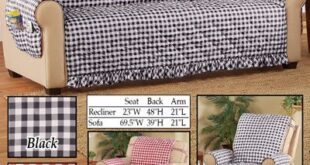 Ruffled Check Furniture Protector Cover | Fabric sofa cover, Diy .