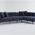 Carla Blue 100" 2 Piece Power Reclining Sectional with Right Arm .