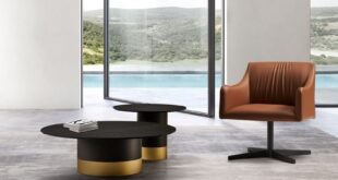 CILINDRO LOW | Wooden coffee table Round wooden coffee table By .