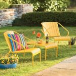 Outdoor Rooms | Retro patio furniture, Yellow outdoor furniture .