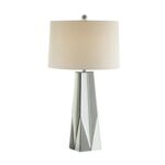 30 Inch Mirror Glass Faceted Geo Table Lamp 2 Piece Set | Living .