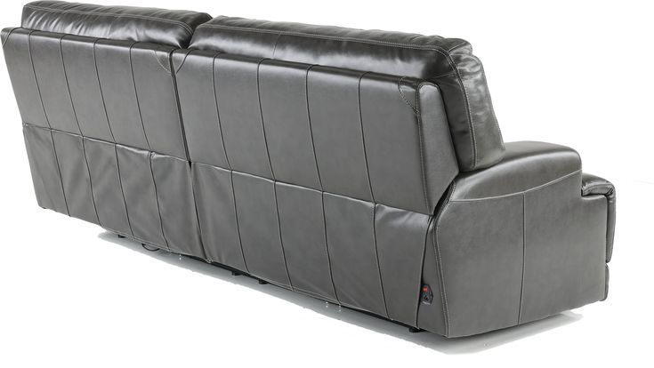 Stampede Charcoal Leather-Match Power Reclining Sofa | RC Willey .