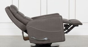 Hercules Grey Swivel Glider Rocker Recliner with Adjustable .