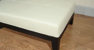 Safavieh Jordan Cocktail Ottoman Black and Off White | White .