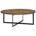 Amazon Brand – Stone & Beam Industrial Round Coffee Table, 48"W .