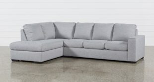 Lucy Grey 2 Piece 114" Sectional With Left Arm Facing Chaise .