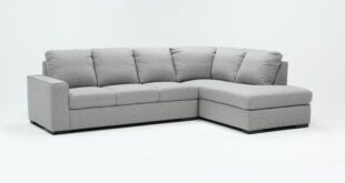 Lucy Grey 2 Piece 114" Sectional with Right Arm Facing Chaise .