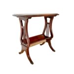 1940s Regency Mahogany Bookshelf Lyre Side Table | Chairi