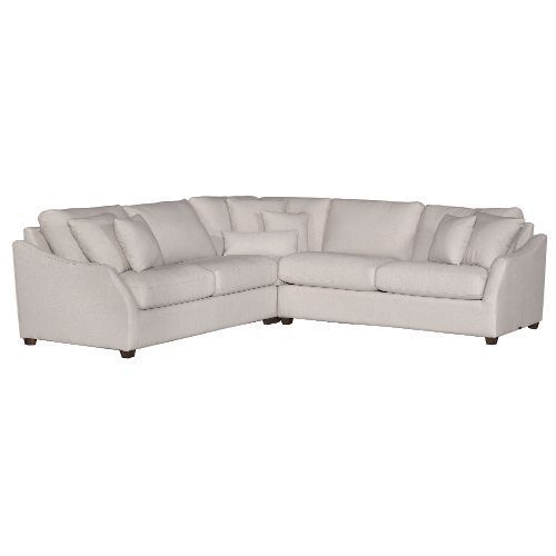 Magnolia Home Furniture Linen Upholstered 3-Piece Sectional .