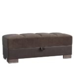 Ottomanson Basics Air Collection Brown/Chocolate Brown Ottoman .