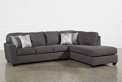 Mcdade Graphite 2 Piece 114" Sectional With Right Arm Facing .