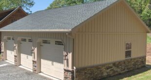 garage building 101 | 28x36x10 vertical insulated vinyl siding .