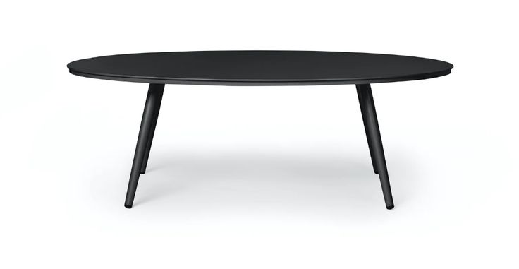 Halden Dark Charcoal Oval Coffee Table | Oval coffee tables .