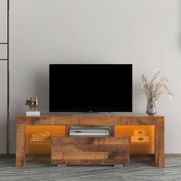 Visiona 51 in. Mosaic Wood TV Stand Fits TV's up to 55 in. with .