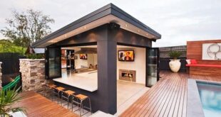 Outdoor Living Spaces with Fireplaces, Modern Ideas, Backyard .