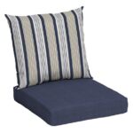 Mainstays 45" x 22.75" Navy Stripe Rectangle Outdoor 2-Piece Deep .