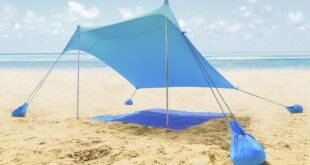 ALPHA CAMP Beach Tent Canopy, Portable Sun Shelter Sun Shade 7x7 .