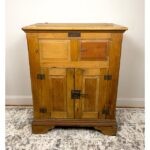 Oak & Ash 1900 Antique Pantry Ice Box Cabinet, Signed Baldwin .