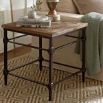 Parquet Reclaimed Wood Side Table | Reclaimed wood coffee table .