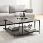 Profile Square Coffee Table, Metal, Antique Bronze | モダン家具 .