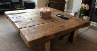 Reclaimed Pine Coffee Table - Rustic Furniture,railway sleeper,oak .