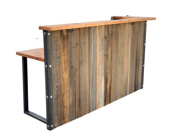 Reclaimed Wood Reception Desk - Etsy | Wood reception desk .