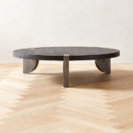 Zepa Round Black Wood Coffee Table + Reviews | C