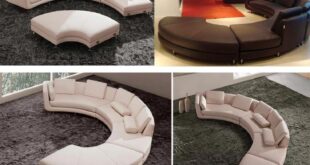 Modern Round Leather Sectional sofa A94 | Leather Sectionals .