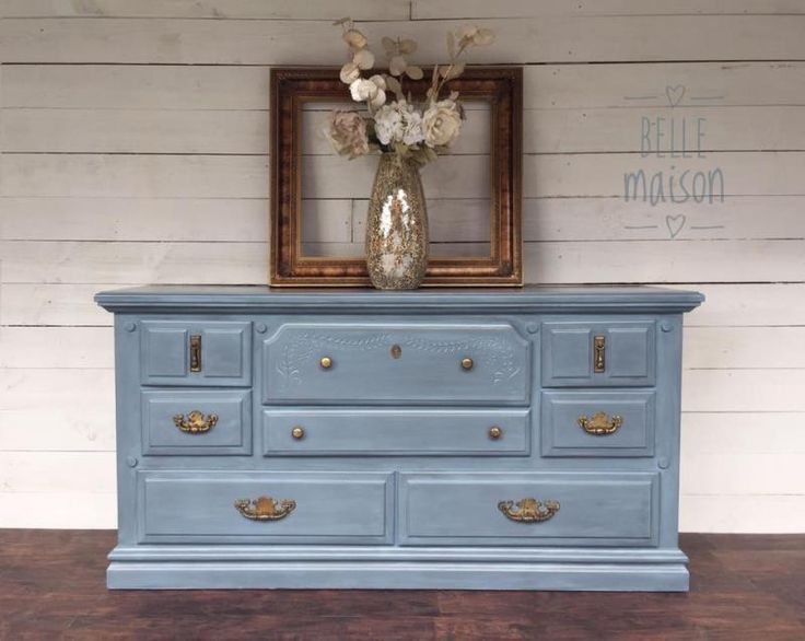 Stillwater Blue Chalk Style Paint Dresser | Painted dresser, Water .