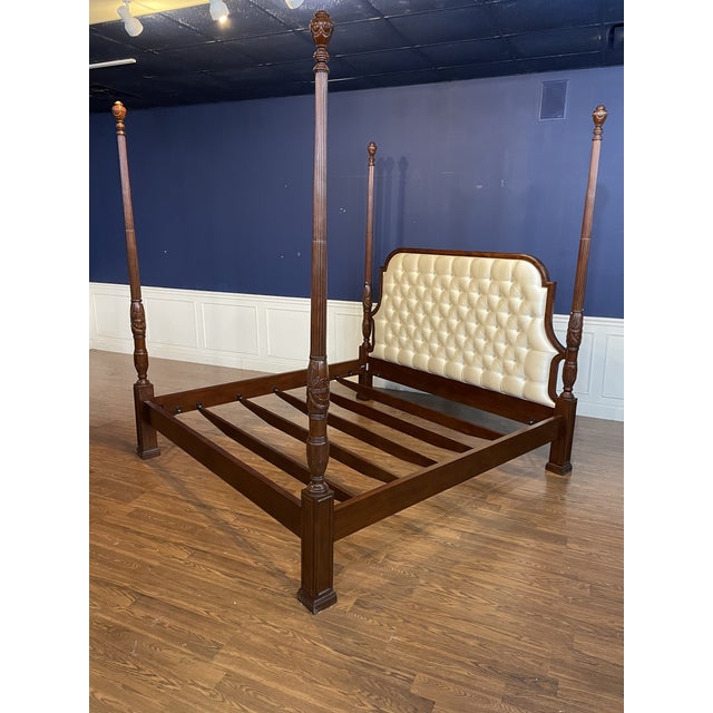 Scarborough House King Size Upholstered Mahogany Poster Bed | Chairi