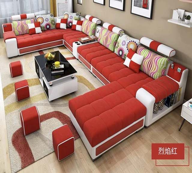 Source Factory wholesale fabric U shaped sectional sofa, modern .