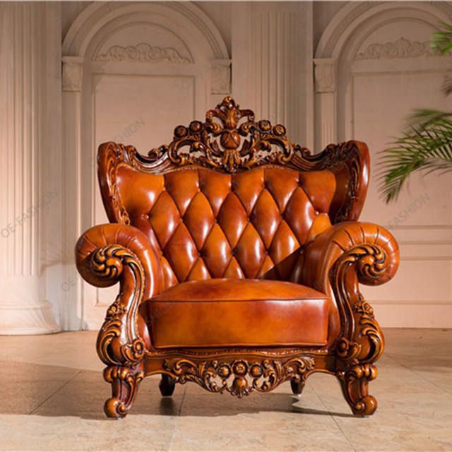 Source European Classical Leather Living Room Furniture Sofa on m .