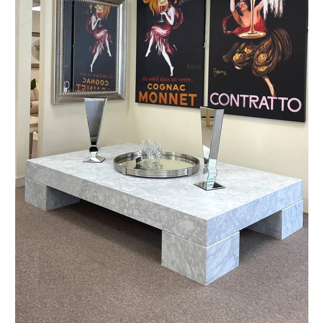 Large Organic Modern Marble Slab Coffee Table | Chairi